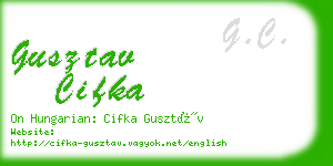 gusztav cifka business card